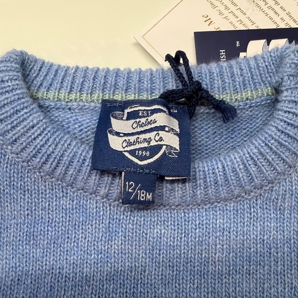 Trotters London Blue Turtle Sweater, NWT, 12-18M - Picture 5 of 5